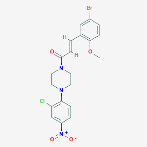 (E)-3-(5-bromo-2-methoxyphenyl)-1-[4-(2-chloro-4-nitrophenyl)piperazin-1-yl]prop-2-en-1-one