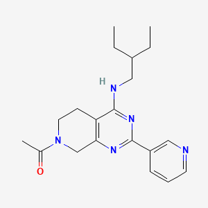 molecular formula C20H27N5O B5323828 7-acetyl-N-(2-ethylbutyl)-2-pyridin-3-yl-5,6,7,8-tetrahydropyrido[3,4-d]pyrimidin-4-amine 