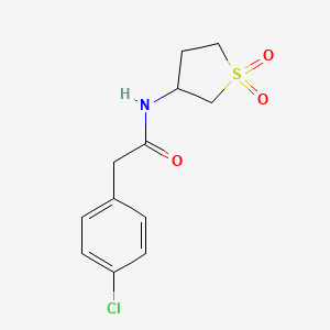 molecular formula C12H14ClNO3S B5323834 2-(4-chlorophenyl)-N-(1,1-dioxidotetrahydrothiophen-3-yl)acetamide 