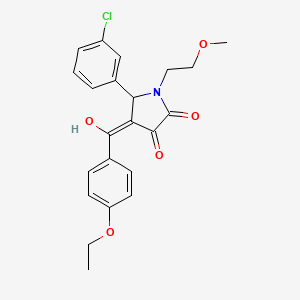 5-(3-chlorophenyl)-4-(4-ethoxybenzoyl)-3-hydroxy-1-(2-methoxyethyl)-1,5-dihydro-2H-pyrrol-2-one