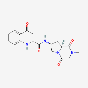 molecular formula C18H18N4O4 B5323869 N-[(7R,8aS)-2-methyl-1,4-dioxooctahydropyrrolo[1,2-a]pyrazin-7-yl]-4-oxo-1,4-dihydroquinoline-2-carboxamide 