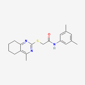 molecular formula C19H23N3OS B5323870 N-(3,5-dimethylphenyl)-2-[(4-methyl-5,6,7,8-tetrahydro-2-quinazolinyl)thio]acetamide 