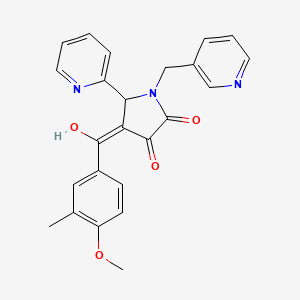 molecular formula C24H21N3O4 B5323874 3-hydroxy-4-(4-methoxy-3-methylbenzoyl)-5-(2-pyridinyl)-1-(3-pyridinylmethyl)-1,5-dihydro-2H-pyrrol-2-one 