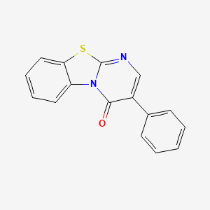 molecular formula C16H10N2OS B5323880 3-phenyl-4H-pyrimido[2,1-b][1,3]benzothiazol-4-one 