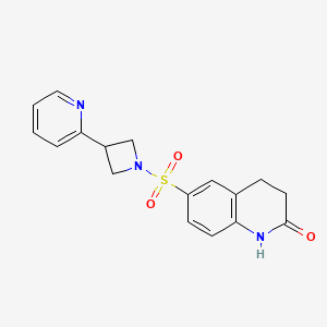 6-{[3-(2-pyridinyl)-1-azetidinyl]sulfonyl}-3,4-dihydro-2(1H)-quinolinone