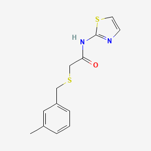 molecular formula C13H14N2OS2 B5323896 2-[(3-methylbenzyl)thio]-N-1,3-thiazol-2-ylacetamide 