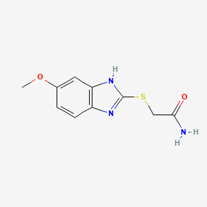 molecular formula C10H11N3O2S B5323938 2-[(5-methoxy-1H-benzimidazol-2-yl)thio]acetamide 