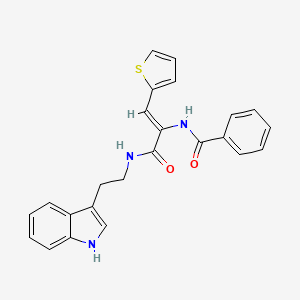 N-[1-({[2-(1H-indol-3-yl)ethyl]amino}carbonyl)-2-(2-thienyl)vinyl]benzamide