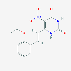 6-[(E)-2-(2-ethoxyphenyl)ethenyl]-5-nitro-1H-pyrimidine-2,4-dione