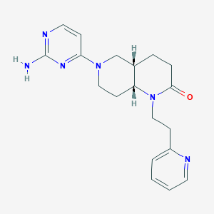 molecular formula C19H24N6O B5323965 (4aS*,8aR*)-6-(2-aminopyrimidin-4-yl)-1-(2-pyridin-2-ylethyl)octahydro-1,6-naphthyridin-2(1H)-one 