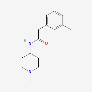 molecular formula C15H22N2O B5323969 2-(3-methylphenyl)-N-(1-methyl-4-piperidinyl)acetamide 