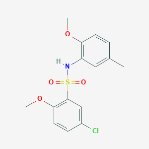 molecular formula C15H16ClNO4S B5323987 5-chloro-2-methoxy-N-(2-methoxy-5-methylphenyl)benzenesulfonamide 