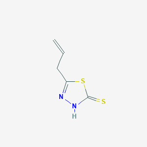 molecular formula C5H6N2S2 B053240 5-Prop-2-enyl-3H-1,3,4-thiadiazole-2-thione CAS No. 117380-81-1