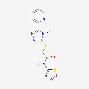 2-{[4-METHYL-5-(2-PYRIDINYL)-4H-1,2,4-TRIAZOL-3-YL]SULFANYL}-N-(1,3-THIAZOL-2-YL)ACETAMIDE