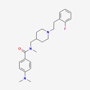 molecular formula C24H32FN3O B5324020 4-(dimethylamino)-N-({1-[2-(2-fluorophenyl)ethyl]-4-piperidinyl}methyl)-N-methylbenzamide 