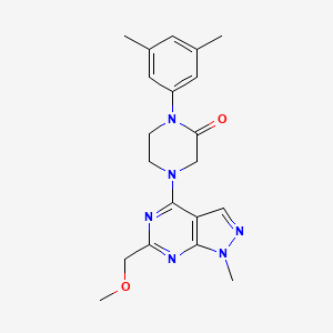 1-(3,5-dimethylphenyl)-4-[6-(methoxymethyl)-1-methyl-1H-pyrazolo[3,4-d]pyrimidin-4-yl]-2-piperazinone