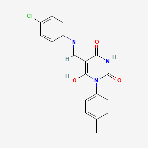 5-{[(4-chlorophenyl)amino]methylene}-1-(4-methylphenyl)-2,4,6(1H,3H,5H)-pyrimidinetrione