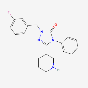 2-(3-fluorobenzyl)-4-phenyl-5-(3-piperidinyl)-2,4-dihydro-3H-1,2,4-triazol-3-one hydrochloride