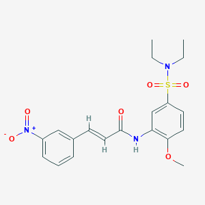 molecular formula C20H23N3O6S B5324048 (E)-N-{5-[(DIETHYLAMINO)SULFONYL]-2-METHOXYPHENYL}-3-(3-NITROPHENYL)-2-PROPENAMIDE 