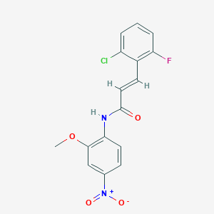 molecular formula C16H12ClFN2O4 B5324065 3-(2-chloro-6-fluorophenyl)-N-(2-methoxy-4-nitrophenyl)acrylamide 