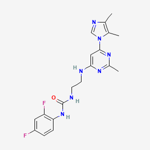 N-(2,4-difluorophenyl)-N'-(2-{[6-(4,5-dimethyl-1H-imidazol-1-yl)-2-methyl-4-pyrimidinyl]amino}ethyl)urea