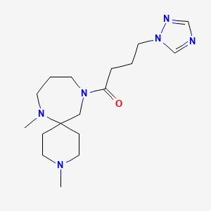 3,7-dimethyl-11-[4-(1H-1,2,4-triazol-1-yl)butanoyl]-3,7,11-triazaspiro[5.6]dodecane