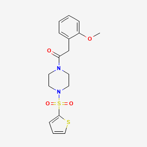 molecular formula C17H20N2O4S2 B5324117 1-[(2-methoxyphenyl)acetyl]-4-(2-thienylsulfonyl)piperazine 