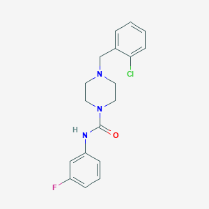 molecular formula C18H19ClFN3O B5324174 4-(2-chlorobenzyl)-N-(3-fluorophenyl)-1-piperazinecarboxamide 