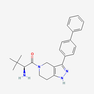 (2S)-1-(3-biphenyl-4-yl-1,4,6,7-tetrahydro-5H-pyrazolo[4,3-c]pyridin-5-yl)-3,3-dimethyl-1-oxobutan-2-amine