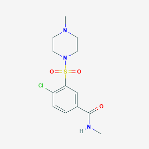 molecular formula C13H18ClN3O3S B5324183 4-chloro-N-methyl-3-[(4-methyl-1-piperazinyl)sulfonyl]benzamide 