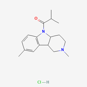 molecular formula C17H25ClN2O B5324223 5-isobutyryl-2,8-dimethyl-2,3,4,4a,5,9b-hexahydro-1H-pyrido[4,3-b]indole hydrochloride 