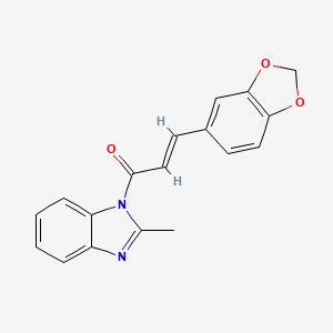 molecular formula C18H14N2O3 B5324226 1-[3-(1,3-benzodioxol-5-yl)acryloyl]-2-methyl-1H-benzimidazole 