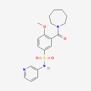 3-(1-azepanylcarbonyl)-4-methoxy-N-3-pyridinylbenzenesulfonamide