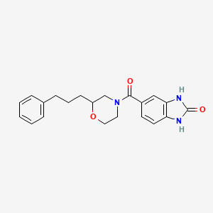 5-{[2-(3-phenylpropyl)-4-morpholinyl]carbonyl}-1,3-dihydro-2H-benzimidazol-2-one