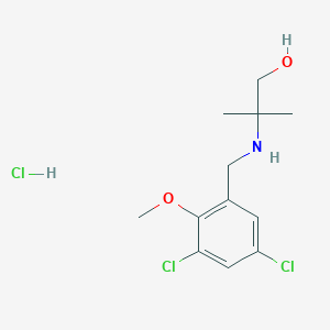 2-[(3,5-Dichloro-2-methoxyphenyl)methylamino]-2-methylpropan-1-ol;hydrochloride