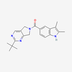 2-tert-butyl-6-[(2,3-dimethyl-1H-indol-5-yl)carbonyl]-6,7-dihydro-5H-pyrrolo[3,4-d]pyrimidine