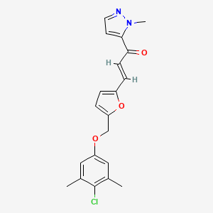 3-{5-[(4-chloro-3,5-dimethylphenoxy)methyl]-2-furyl}-1-(1-methyl-1H-pyrazol-5-yl)-2-propen-1-one