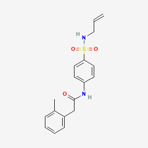 molecular formula C18H20N2O3S B5324270 2-(2-METHYLPHENYL)-N-{4-[(PROP-2-EN-1-YL)SULFAMOYL]PHENYL}ACETAMIDE 