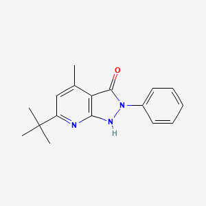 molecular formula C17H19N3O B5324276 6-tert-butyl-4-methyl-2-phenyl-1,2-dihydro-3H-pyrazolo[3,4-b]pyridin-3-one 