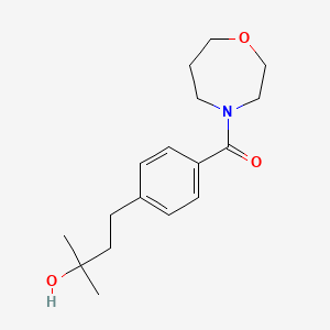 2-methyl-4-[4-(1,4-oxazepan-4-ylcarbonyl)phenyl]-2-butanol