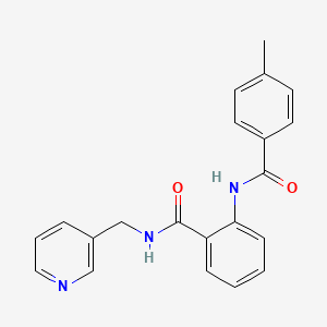 molecular formula C21H19N3O2 B5324289 2-[(4-methylbenzoyl)amino]-N-(3-pyridinylmethyl)benzamide 