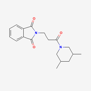 molecular formula C18H22N2O3 B5324296 2-[3-(3,5-Dimethylpiperidin-1-yl)-3-oxopropyl]isoindole-1,3-dione 