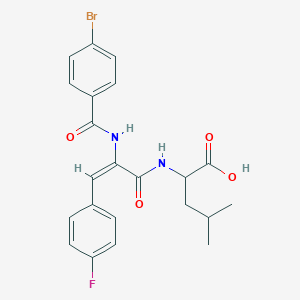 N-[2-[(4-bromobenzoyl)amino]-3-(4-fluorophenyl)acryloyl]leucine