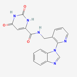 N-{[2-(1H-benzimidazol-1-yl)pyridin-3-yl]methyl}-2,6-dioxo-1,2,3,6-tetrahydropyrimidine-4-carboxamide