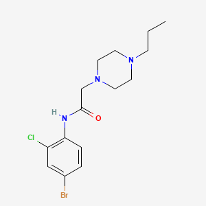 molecular formula C15H21BrClN3O B5324352 N-(4-bromo-2-chlorophenyl)-2-(4-propylpiperazin-1-yl)acetamide 