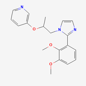 molecular formula C19H21N3O3 B5324384 3-{2-[2-(2,3-dimethoxyphenyl)-1H-imidazol-1-yl]-1-methylethoxy}pyridine 