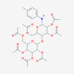 molecular formula C33H43NO17 B5324386 [4,5-diacetyloxy-6-(4-methylanilino)-3-[3,4,5-triacetyloxy-6-(acetyloxymethyl)oxan-2-yl]oxyoxan-2-yl]methyl acetate 