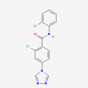 2-chloro-N-(2-chlorophenyl)-4-(4H-1,2,4-triazol-4-yl)benzamide