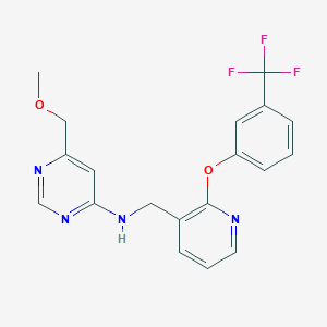 6-(methoxymethyl)-N-({2-[3-(trifluoromethyl)phenoxy]pyridin-3-yl}methyl)pyrimidin-4-amine