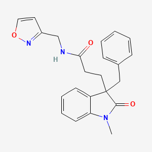 3-(3-benzyl-1-methyl-2-oxo-2,3-dihydro-1H-indol-3-yl)-N-(isoxazol-3-ylmethyl)propanamide